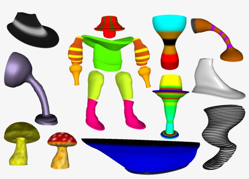 Abstract - - Models Of 3 Dimensional Shapes, transparent png download