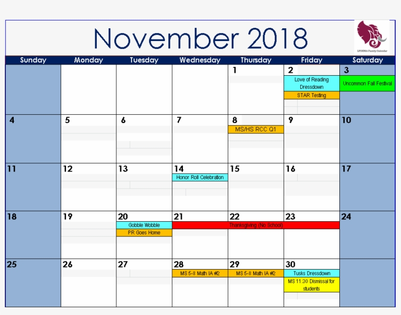 November - Middle School, transparent png download