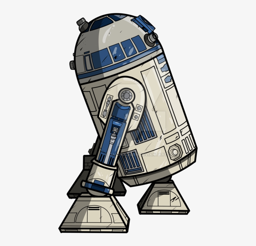 Picture Free Library R D By Davemilburn On Deviantart - R2d2 Cartoon Png, transparent png download