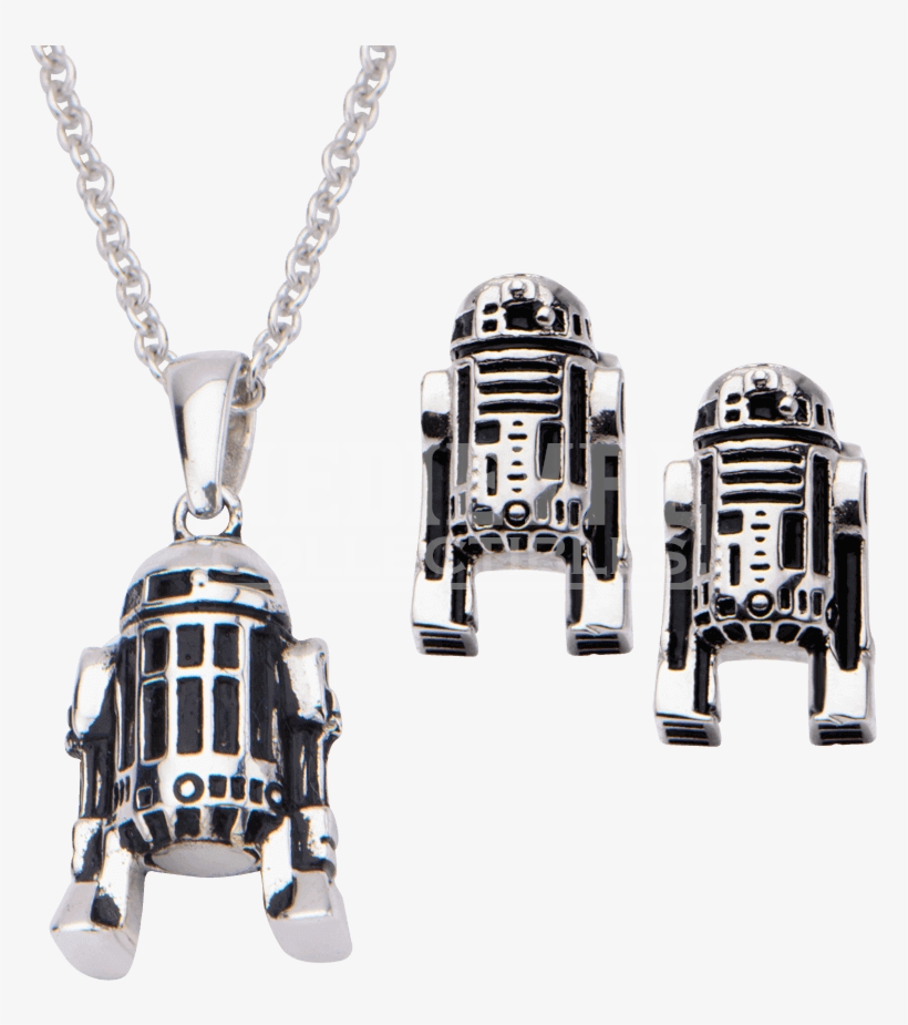 "womens Sterling Silver 3d R2-d2 Necklace", transparent png download