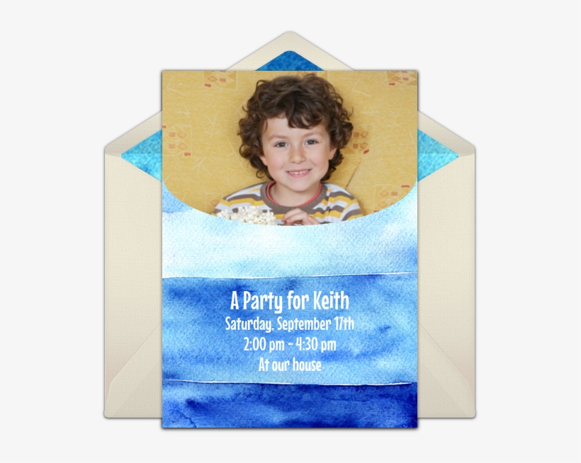 Ombre Watercolor Online Invitation - Box, transparent png download