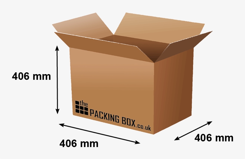 Double Wall Cardboard Box 406 X 406 X 406 Mm - Cardboard Box, transparent png download