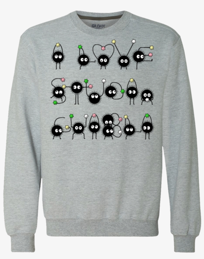 I Love Studio Ghibli Premium Crewneck Sweatshirt - Love Studio Ghibli, transparent png download