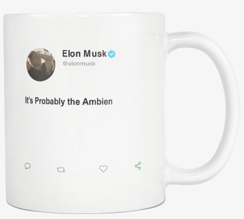 Elon Musk Ambien Mug - Mug, transparent png download