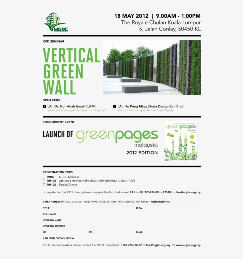 Cpd Seminar Vertical Green Wall & Launch Of Greenpagesmalaysia - Tree, transparent png download