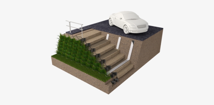 Abg Webwall Geocell For Steep-faced Green Walls And - Fix A Steep Retaining Wall, transparent png download