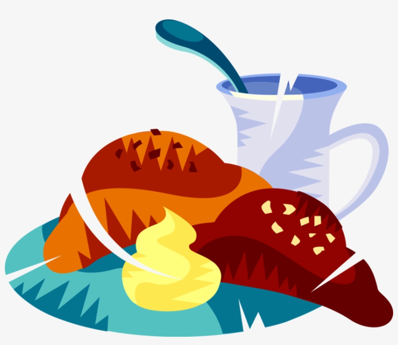 Croissants And Caf Image Clip Art Library Library - Clip Art, transparent png download