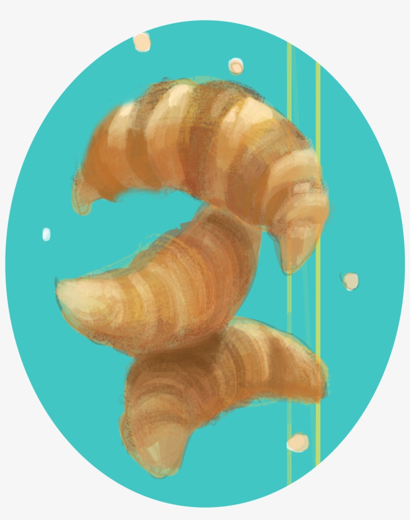 Julie Benbassat Croissants At A Crossroads Color - Kifli, transparent png download