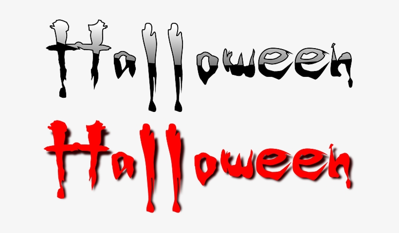 Horror Halloween, Text, Blood, Dripping, Horror - Halloween Vector Free Png, transparent png download