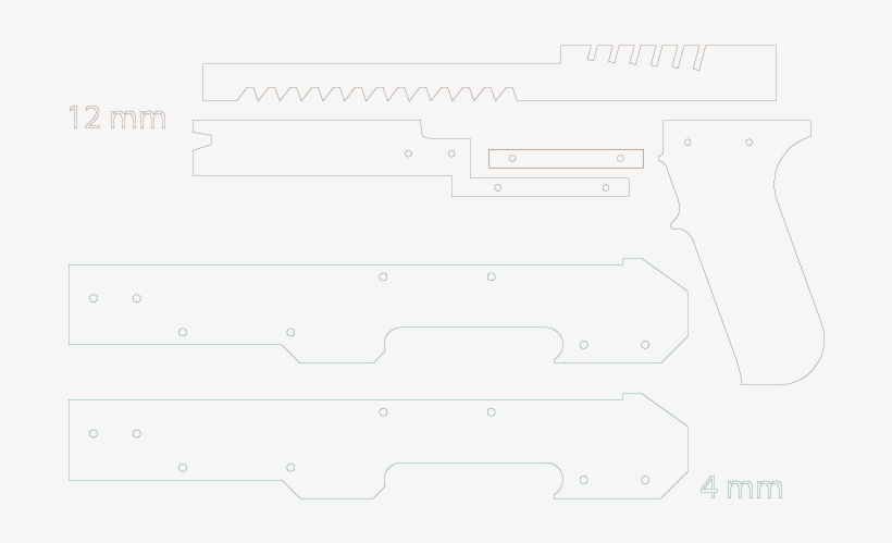 Rbg-2 - Blueprint Making Rubber Band Rifle, transparent png download
