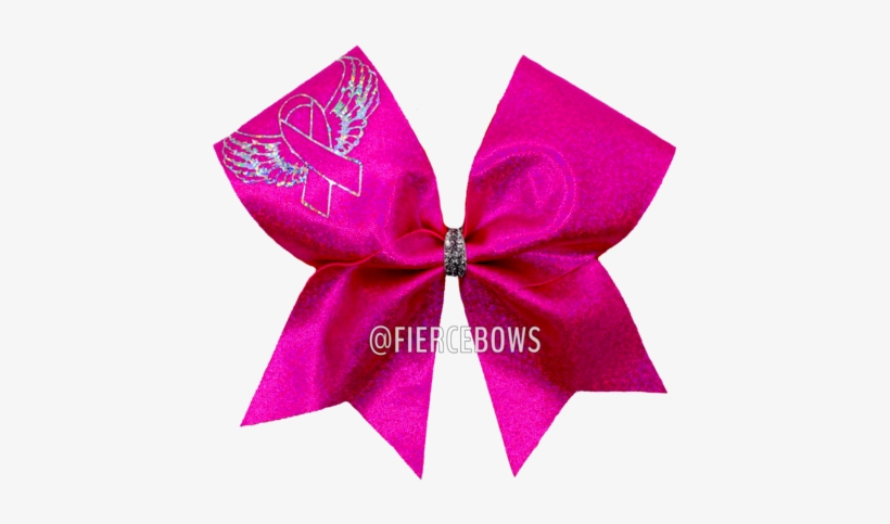 Angel Wings Cancer Awareness Bow - Breast Cancer Awareness, transparent png download