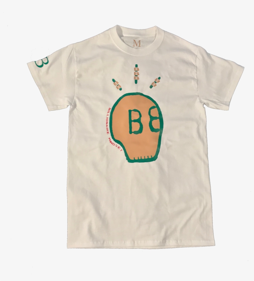 Image Of Crew Neck Billionaire Mindset Banna Skull - T-shirt, transparent png download