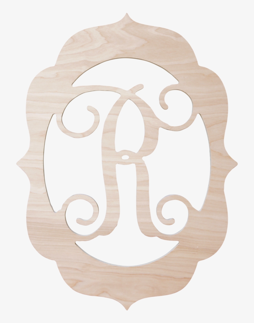 Wooden Fancy Frame Initial Hanger - Vine Font, transparent png download