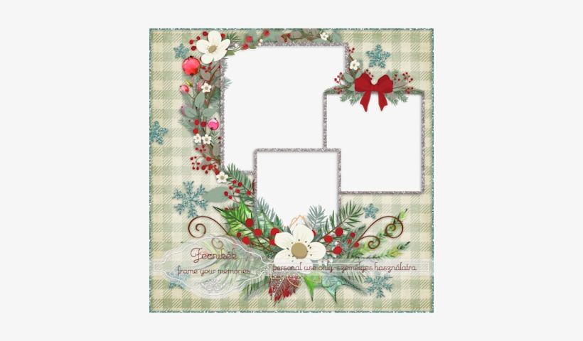 Glitter Borders, Winter Flowers-qp - Porta Retrato Glitter, transparent png download