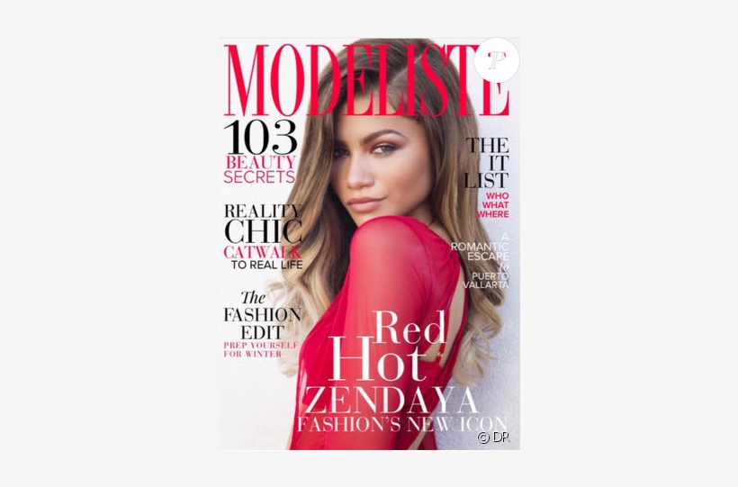 L'actrice Zendaya En Couverture Du Magazine Modeliste - Zendaya In Magazine, transparent png download
