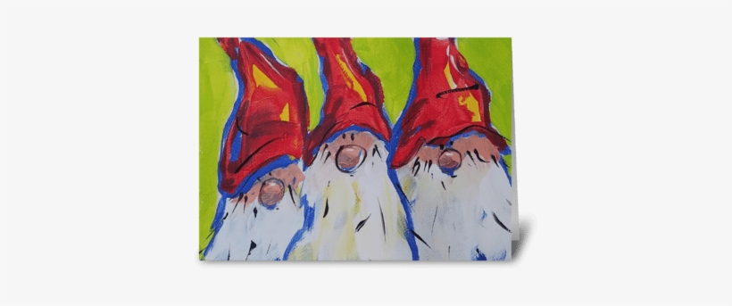 Gnomes Greeting Card - Painting, transparent png download