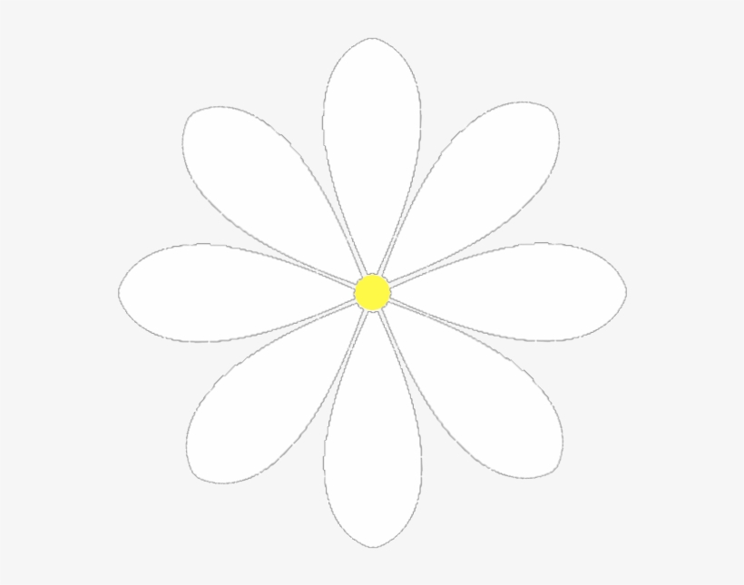 Felt Roses On Pillow White And Yellow Flower - Line Art, transparent png download