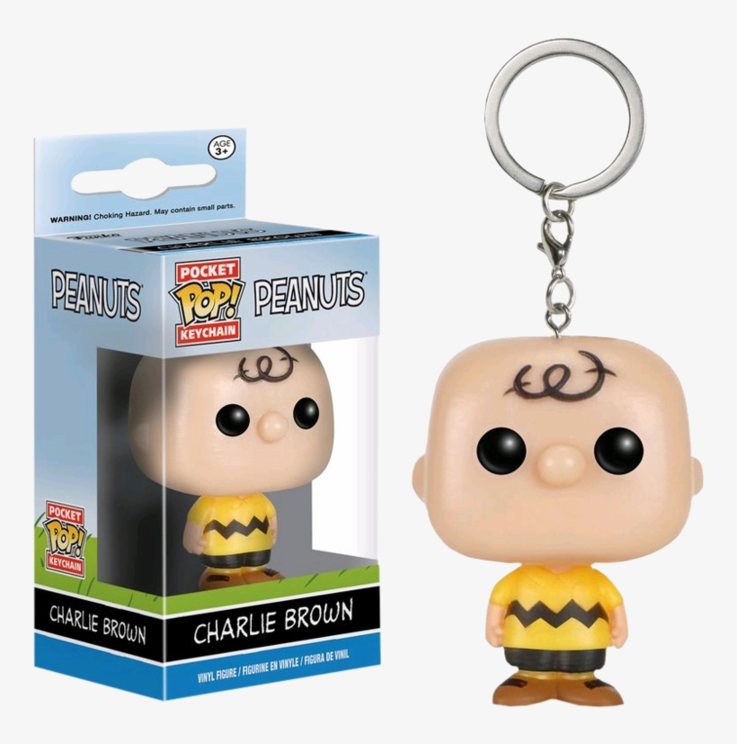 Charlie Brown Pocket Pop Keychain Vinyl Figure - Charlie Brown - Pocket Pop! Key Chain, transparent png download