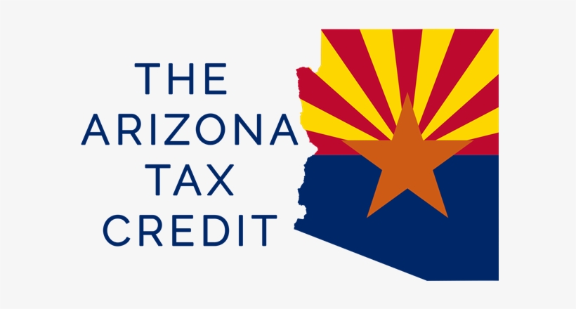 Tax Credit Banner - Arizona Flag Inside State, transparent png download