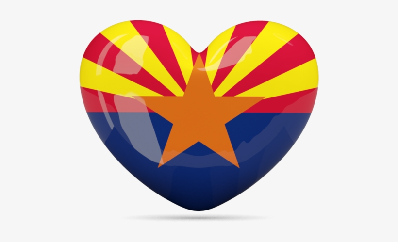 Illustration Of Flag Of<br /> Arizona - Arizona Heart Flag, transparent png download