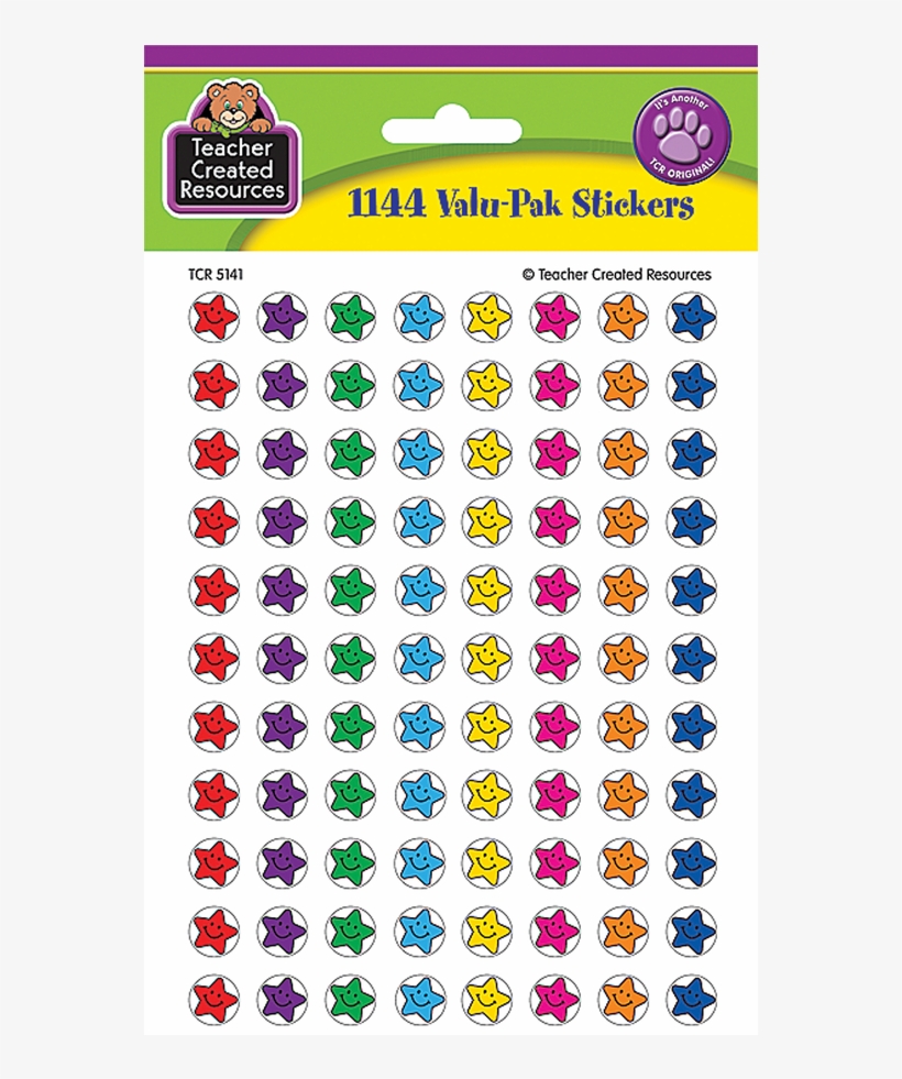 Tcr5141 Smiley Stars Mini Stickers Valu-pak Image - Mini Stickers, transparent png download