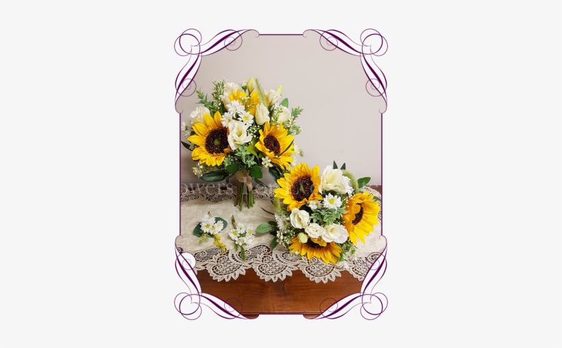 Silk Artificial Yellow Sunflower And White Daisy Boho - Flowers For Ever After, transparent png download