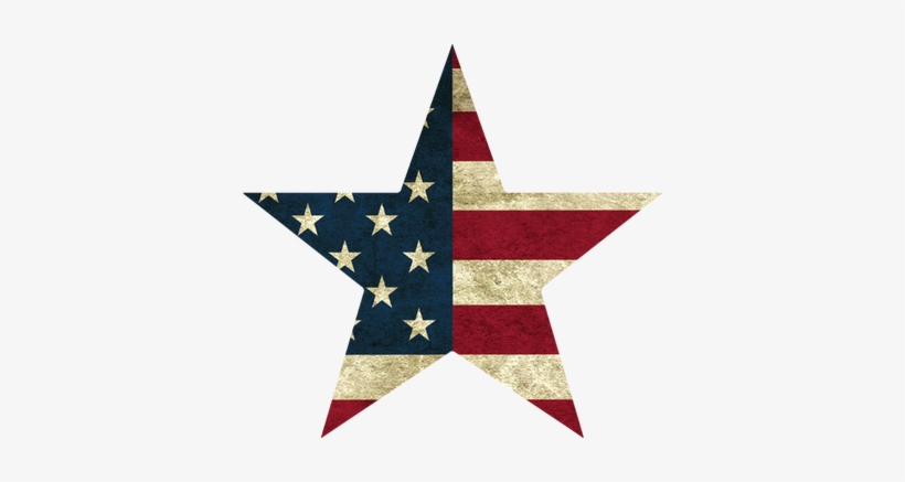 American Flag Star Sticker - Stickers Usa, transparent png download