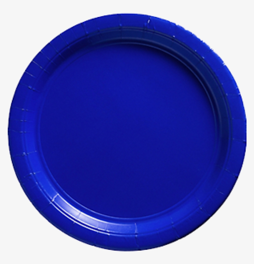 Bright Royal Blue Paper Dinner Plates 20ct - Circle, transparent png download
