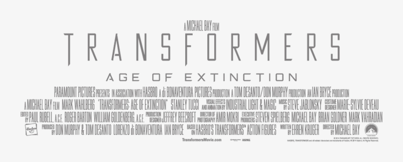 Age Of Extinction Is Now 2014's Highest Grossing Movie - Transformers Age Of Extinction Logo Png, transparent png download