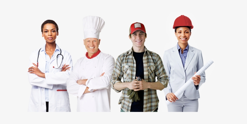 Decorative Banner Of A Doctor, Baker, Plumber And Construction - Small Business Transparent, transparent png download