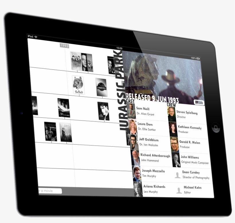 Credits Is A Visual Filmography Browser For The Ipad - Apple Ipad Family, transparent png download