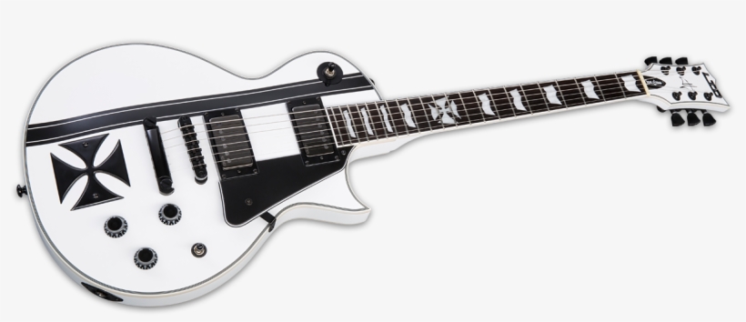 Esp Ltd James Hetfield Iron Cross Electric Guitar Snow - Esp Ltd Iron Cross Sw, transparent png download