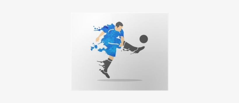 Vector Illustration Of Soccer Player In An Action With - Football Splash, transparent png download