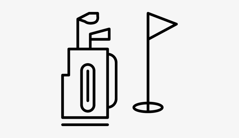Golf Caddy And Flag Vector - Golf, transparent png download