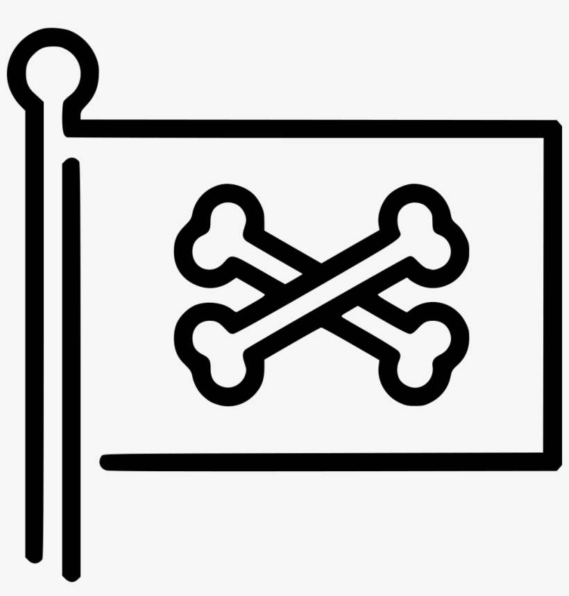 Pirate Flag Comments - Skull Icon Cartoon, transparent png download