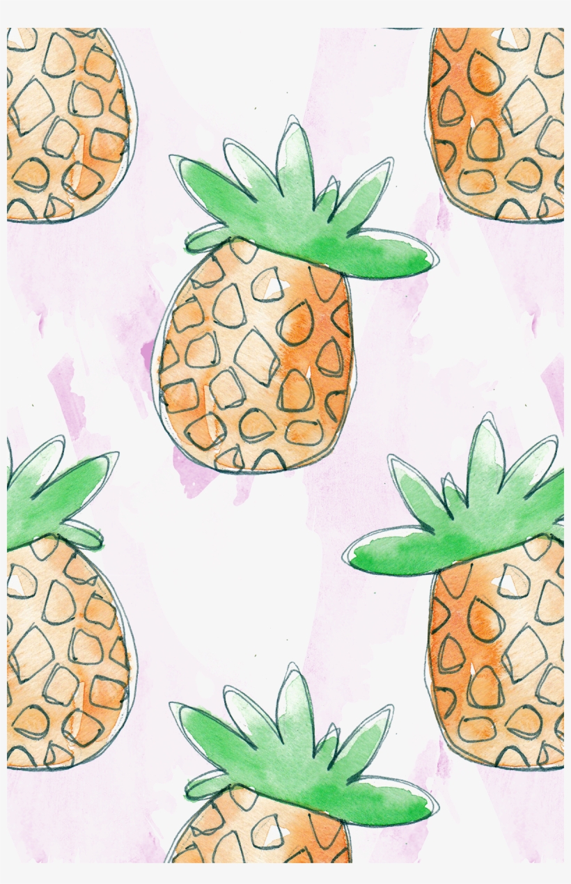 Fruit Auglis Pattern Hand Background Transprent Png - พื้น หลัง ลาย สับปะรด, transparent png download