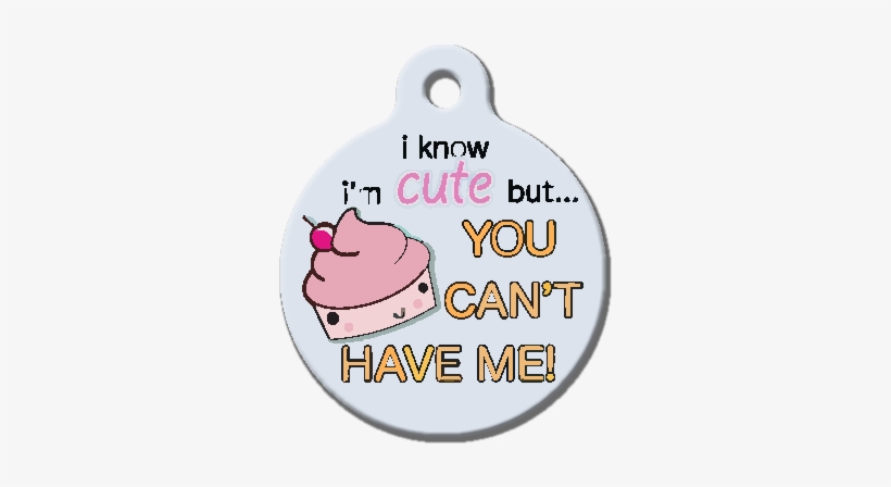 Qr Digital Dog & Cat Id Tag Cute As A Cupcake - Dog Tag Art Cute As A Cupcake Pet Id Tag Large, transparent png download