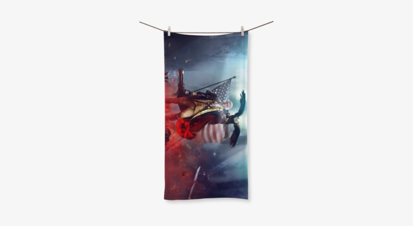 George Washington ﻿sublimation All Over Towel - Donald Trump With The Us Flag, Eagle And Mini Gun Donald, transparent png download