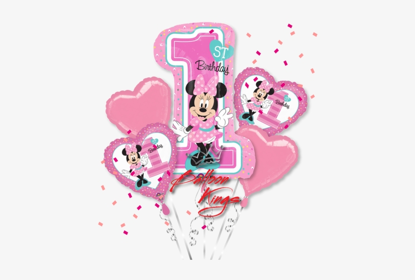 Minnie Mouse Birthday Png - 28" Minnie 1st Birthday Balloon - Mylar Balloons Foil, transparent png download