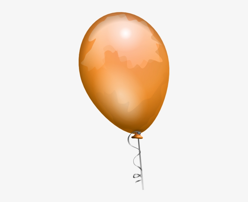 Free Vector Balloons-aj Clip Art - Orange Number 2 Balloon, transparent png download
