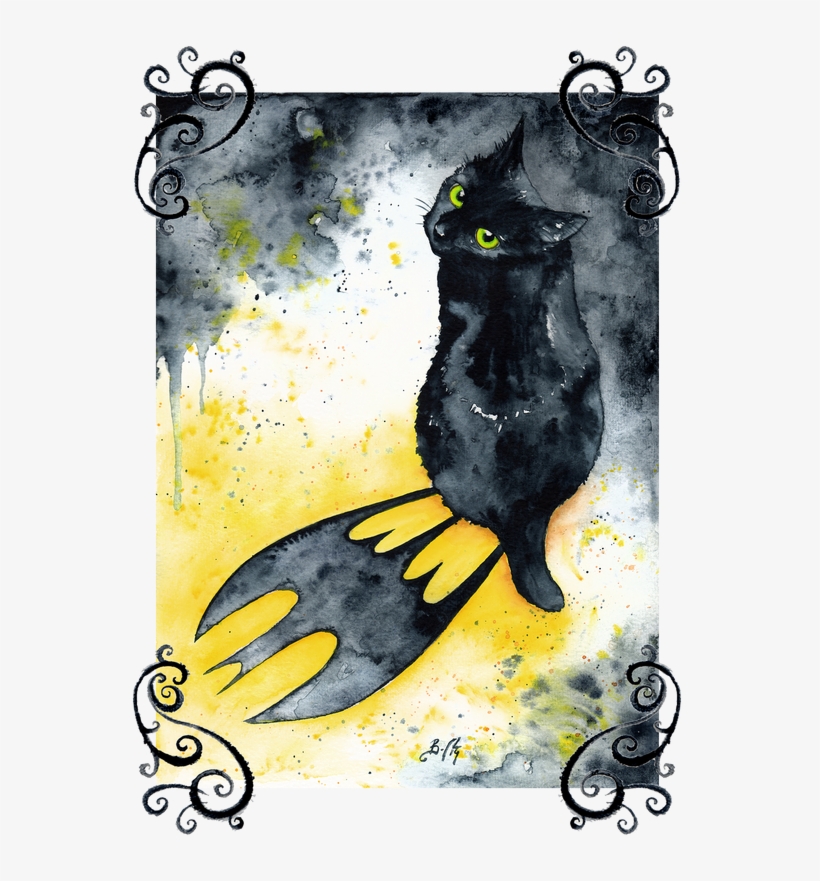 Clockwork Art - Braden Duncan - Home - Black Cat Bat Art, transparent png download