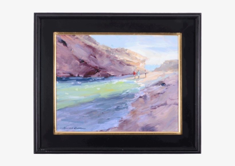 Morning Beach Walk - Oil Painting, transparent png download