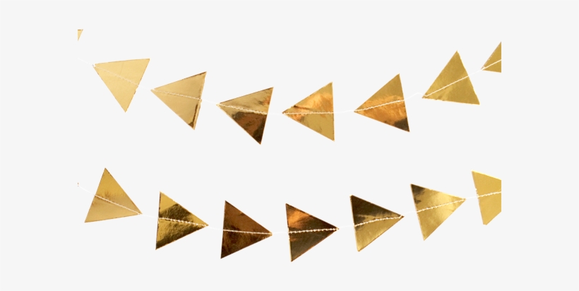 Gold Triangles Garland - Gold Triangles, transparent png download