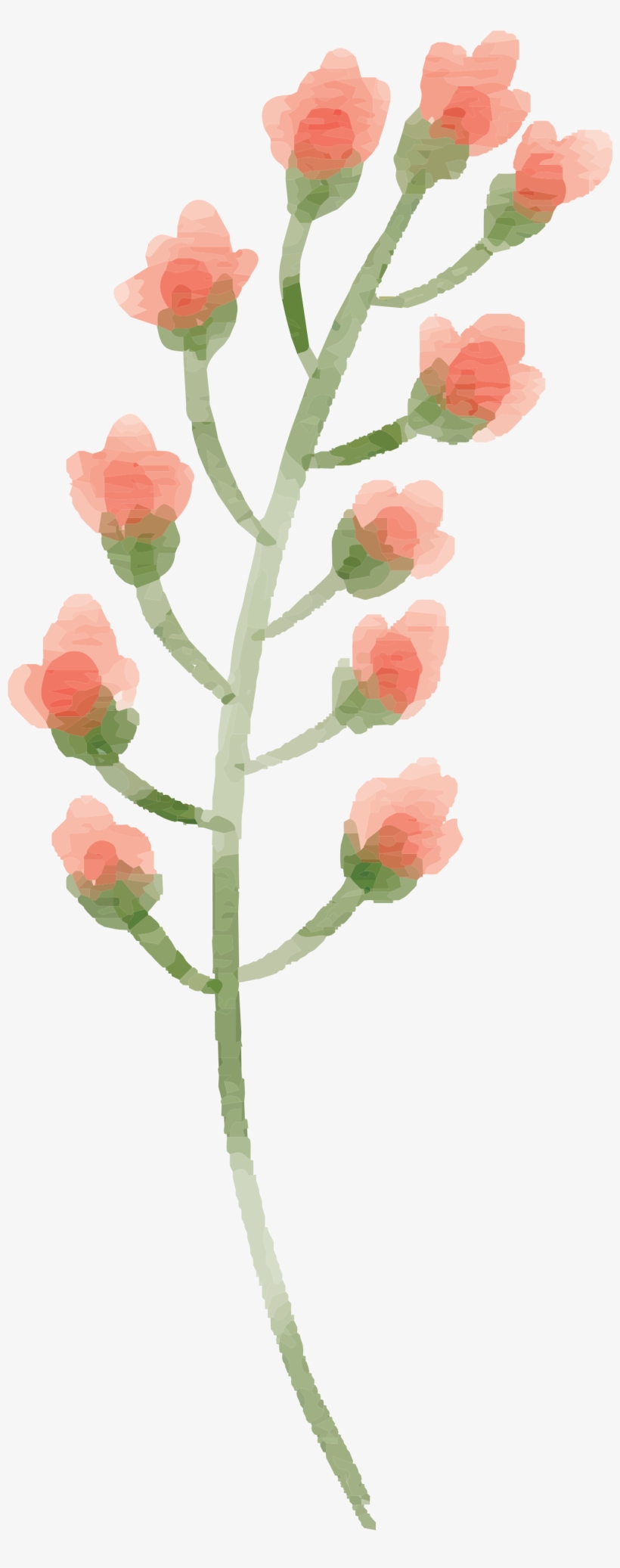 Free Watercolor Flower Images Peach Delight - 2018 Weekly Planner: Calendar Schedule Journal Plan, transparent png download