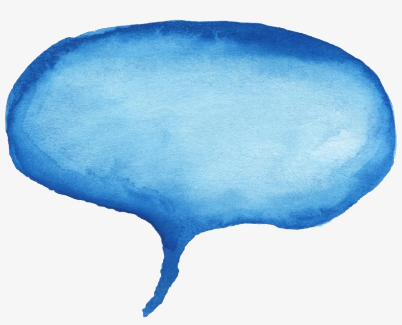 Free Download - Watercolor Speech Bubbles Png, transparent png download