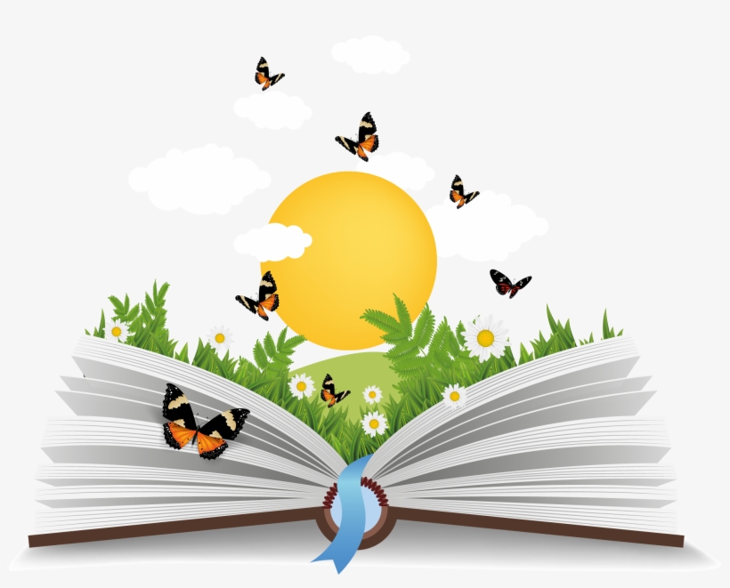 Book With Butterfly Png, transparent png download