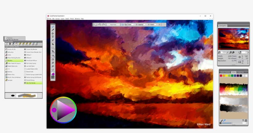 Immerse Yourself In Natural-media® That Mimics Reality - Corel Painter Essentials 6, transparent png download