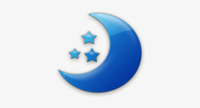 Blue Clipart Crescent - Moon Clipart Blue, transparent png download