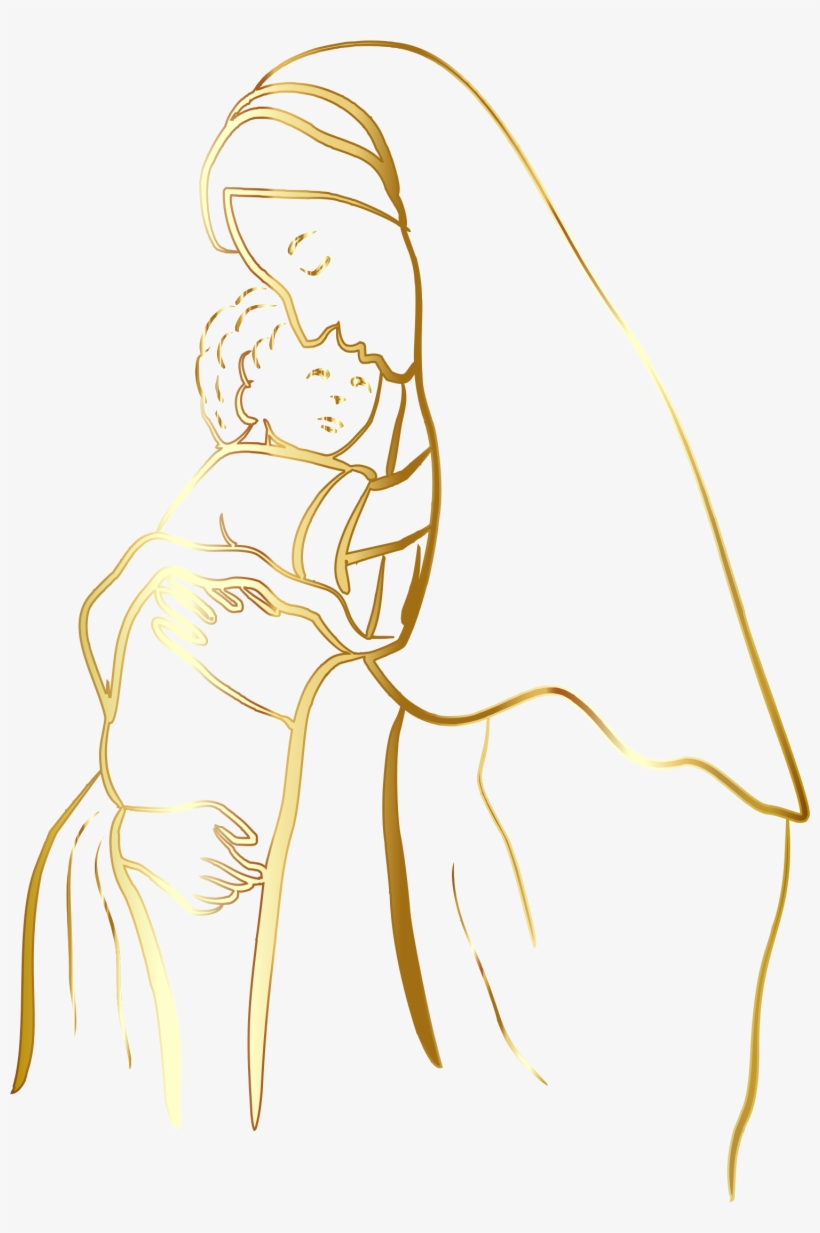 Baby Jesus Png Background Image - Mother Mary Png, transparent png download
