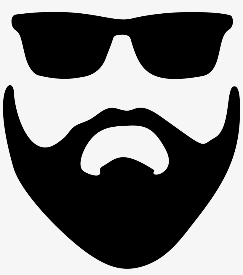 Silhouette Beard Oil Moustache Drawing Free Commercial - Beard Clipart, transparent png download